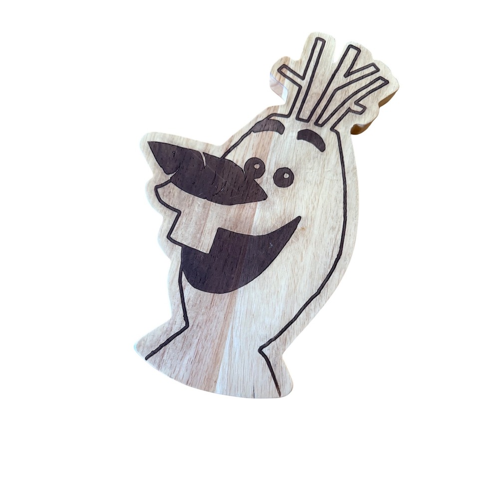 Disney Frozen charcuterie Olaf shaped wooden cutting board decor snowman